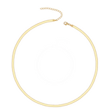 Staple Herringbone Necklace - 14K Gold Plated