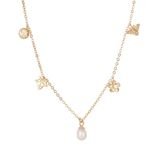 Seasons Charm Necklace - 14k Gold Vermeil