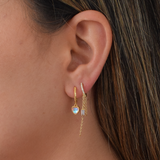 Ethereal Chain Huggies - 14K Gold Plated