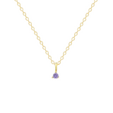 Petite Birthstone Charm - 14K Gold Plated