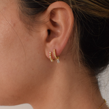 Clarrisa Pearl Huggies - 14K Gold Plated