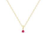 Petite Birthstone Charm - 14K Gold Plated