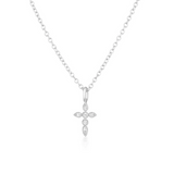 Dainty Cross Necklace - Sterling Silver