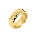 Tanya Diamond Band Ring - 18K Gold Plated Stainless Steel
