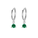 Aglow Green Hoops - Sterling Silver