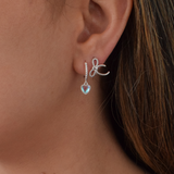 Luna Moonstone Hoops - Sterling Silver
