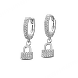 Padlock Hoops - Sterling Silver