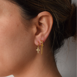 Cuban Chain Hoops - 14K Gold Plated