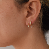 Clarrisa Pearl Huggies - 14K Gold Plated