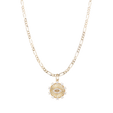 Protection Figaro Necklace - 14K Gold Plated