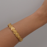 Spiral Bangle - 18K Gold Plated Stainless Steel