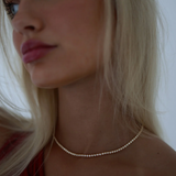 Infinite Bezel Tennis Necklace - 14K Gold Vermeil