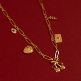 Deco Link Necklace - 14K Gold PVD Plated