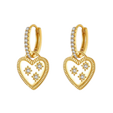 Heart Open Huggies - 14K Gold Plated