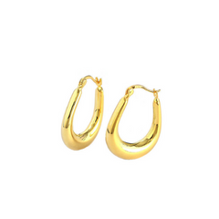 14K Gold Plated 'Trina Hoops' earrings displayed on a white background