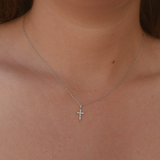 Dainty Cross Necklace - Sterling Silver