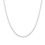 Sterling silver Tiffany necklace with a diamond-shaped pendant