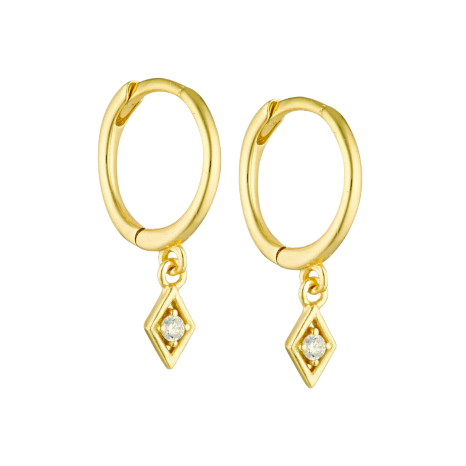 14K gold-plated Aurora Hoops with subtle detailing