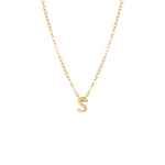 Elegant 'S' initial necklace in 14k vermeil