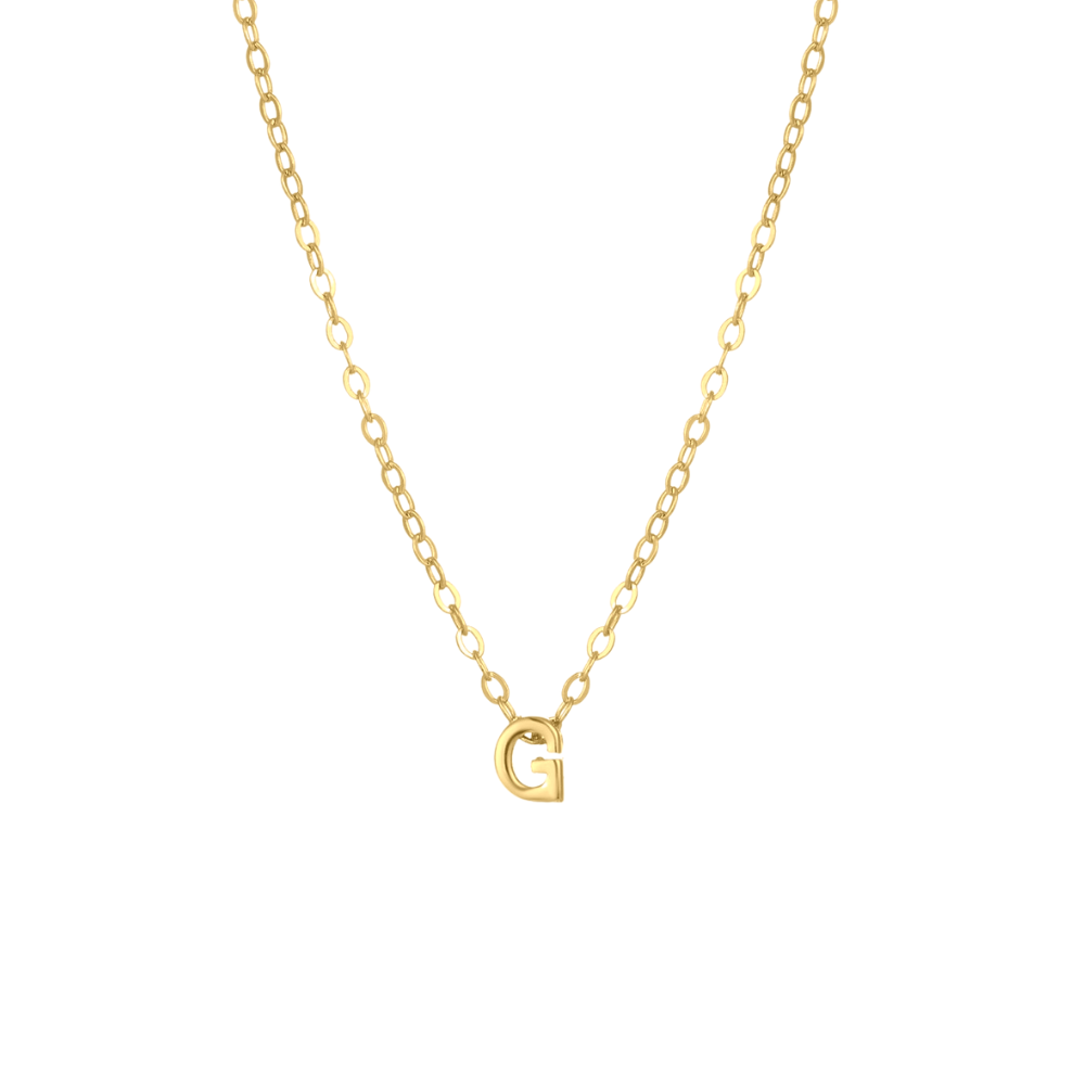 Delicate 14k vermeil chain with 'G' initial charm
