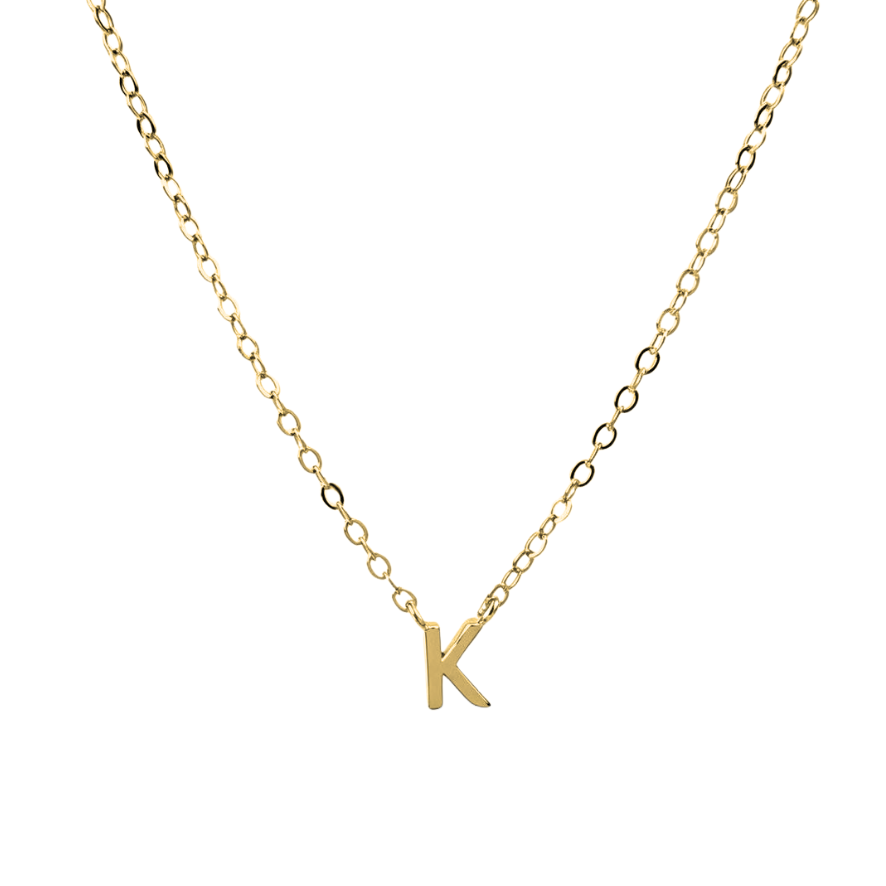 Petite Letter Necklace - 14K Gold Vermeil