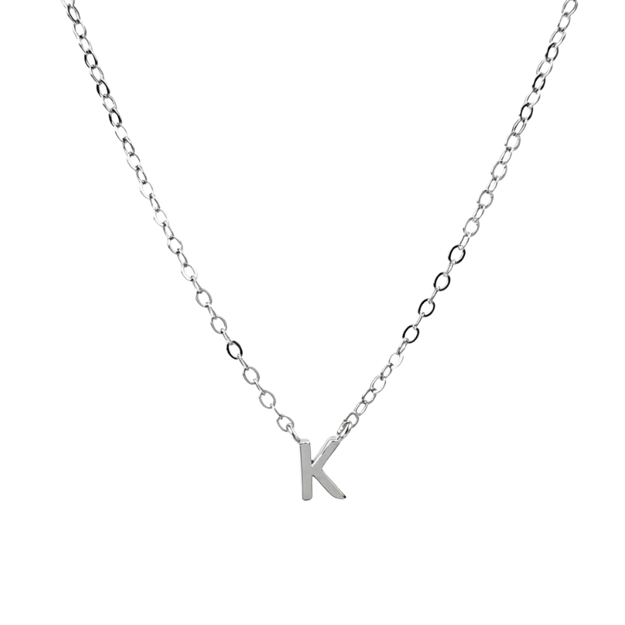 Petite Letter Necklace - Sterling Silver