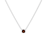 Petite Birthstone Necklace - Sterling Silver