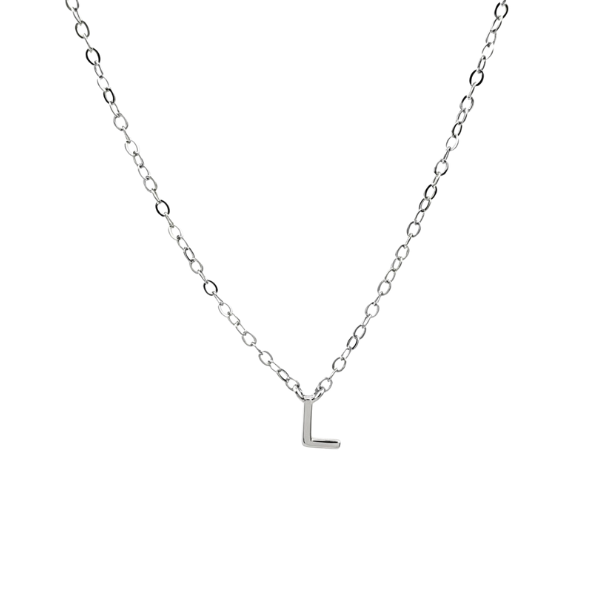 Petite Letter Necklace - Sterling Silver
