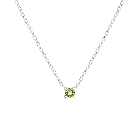Petite Birthstone Necklace - Sterling Silver