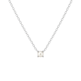 Petite Birthstone Necklace - Sterling Silver