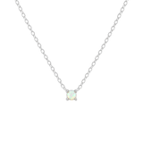 Petite Birthstone Necklace - Sterling Silver