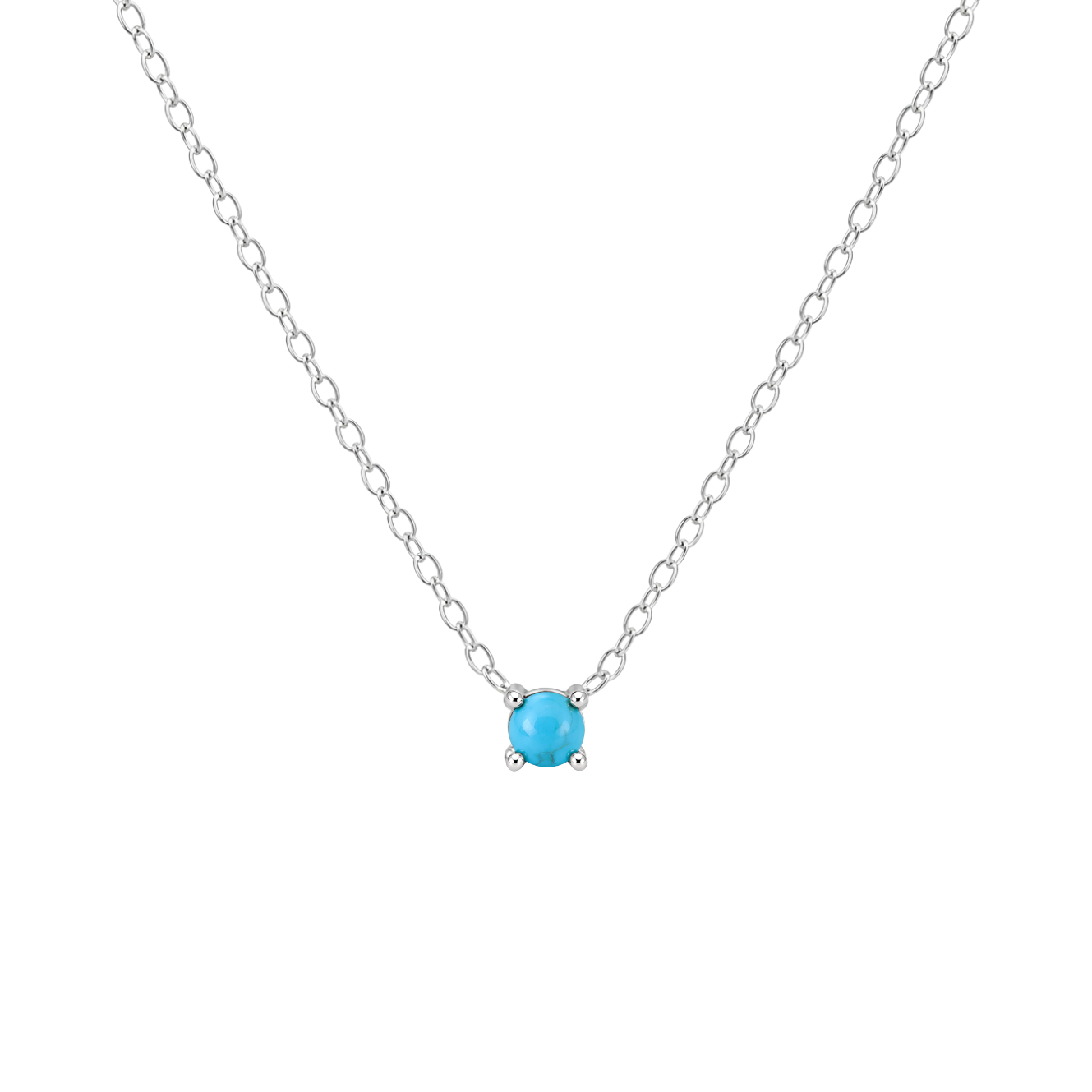 Petite Birthstone Necklace - Sterling Silver