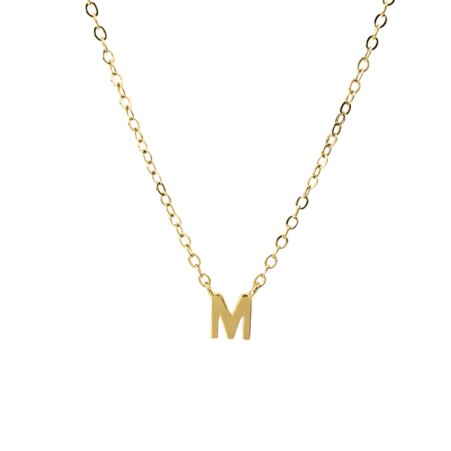 Petite Letter Necklace - 14K Gold Vermeil