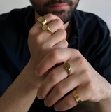 Oval Signet Ring - Stainless Steel 18K Gold Plated