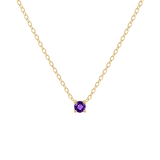 Petite Birthstone Necklace - 14K Gold Vermeil