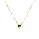Petite Birthstone Necklace - 14K Gold Vermeil