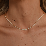 Petite Tennis Necklace - 14K  Gold Vermeil