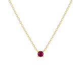 Petite Birthstone Necklace - 14K Gold Vermeil
