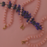 Rose Quartz Initial Necklace - 14K Stainless Steel