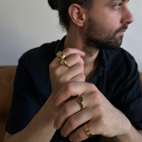 Oval Signet Ring - Stainless Steel 18K Gold Plated