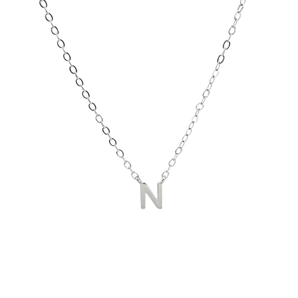 Petite Letter Necklace - Sterling Silver