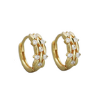 14K gold-plated Bloom Huggies earrings