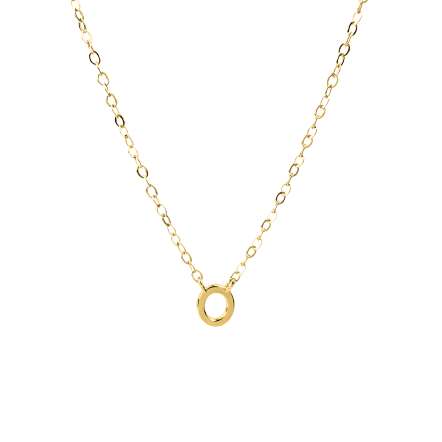Petite Letter Necklace - 14K Gold Vermeil