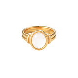 Effie Moonstone Ring - 18K Gold Plated Stainless Steel