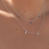 Petite Birthstone Necklace - Sterling Silver