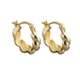 Rope Twist Hoops - 14K Gold Plated