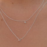Petite Letter Necklace - Sterling Silver