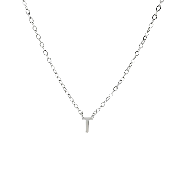 Petite Letter Necklace - Sterling Silver