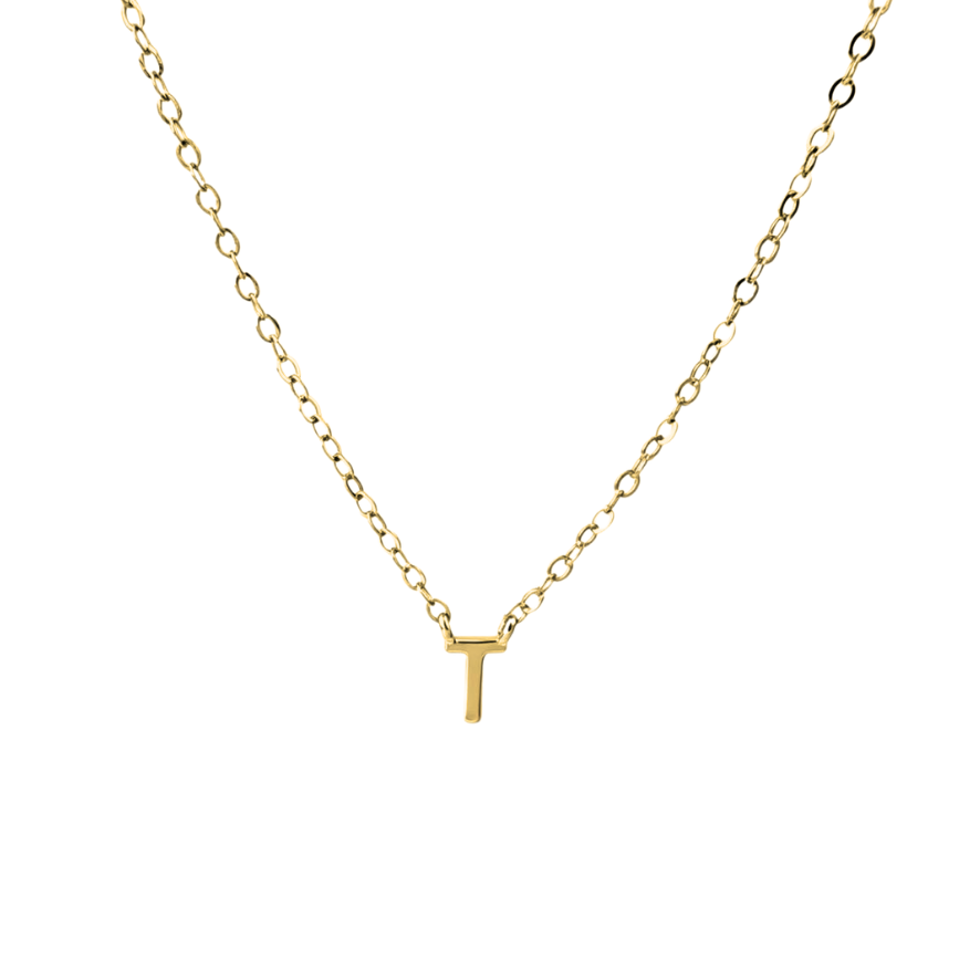 Petite Letter Necklace - 14K Gold Vermeil