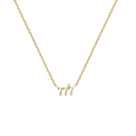 14K gold-plated necklace featuring the number 777